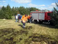 Kleiner Flächenbrand  schnell unter Kontrolle