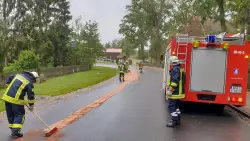 150m Ölspur im Kurvenbereich