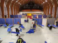 Heinrich-Kemmner-Halle ebenfalls als Notunterkunft hergerichtet
