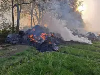 Strohballenbrand in Krelingen
