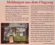 Meldung aus dem Flugzeug