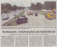 Wettbewerbe, Verkehrsunfall und Küchenbrand