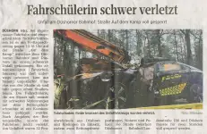 Fahrschülerin schwer verletzt