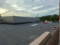 Fahrzeughalle hochgezogen